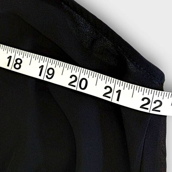 Monteau Womens Top Sz 1X Black Semisheer‎ Chiffon Tank Layers Witchy Whimsicore - Picture 10 of 11